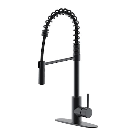 Westbrass Kitchen Spring Spout  W/ Dual Function Spray Head, Ceramic Disc Valve & Base Plate in Oil Rub Brnz KS18A-12
